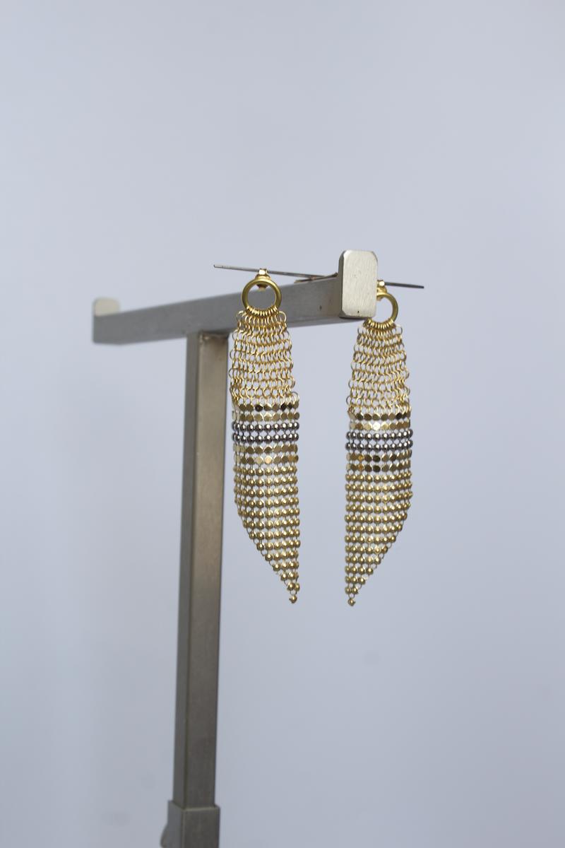 Laura B Jemma Earrings Gold-Silver