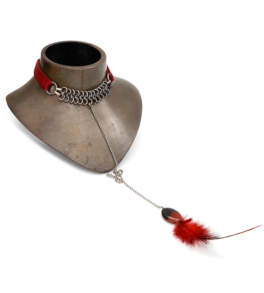 laura b Joy Feathers Choker