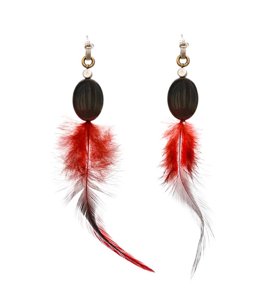 laura b Joy Feathers Earrings