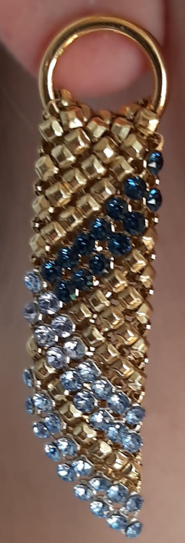 laura b Kind Earrings gold-light blue