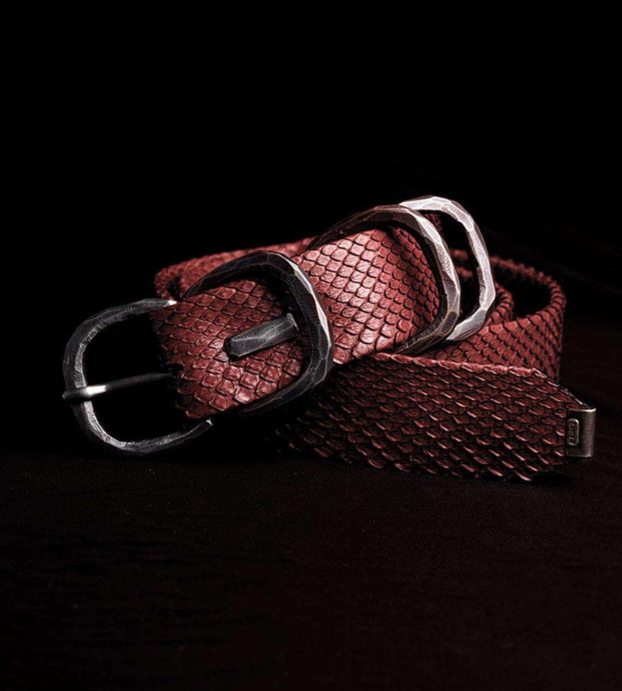laura b Liquid Ruby Python Belt