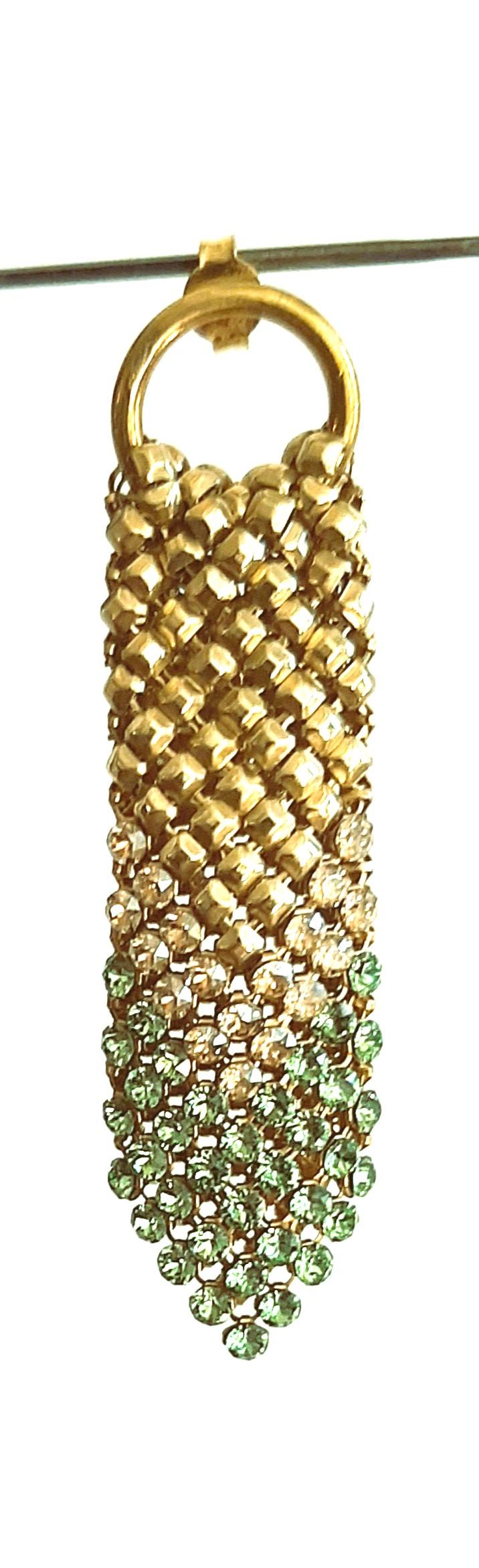 laura b Merci Earrings gold-green
