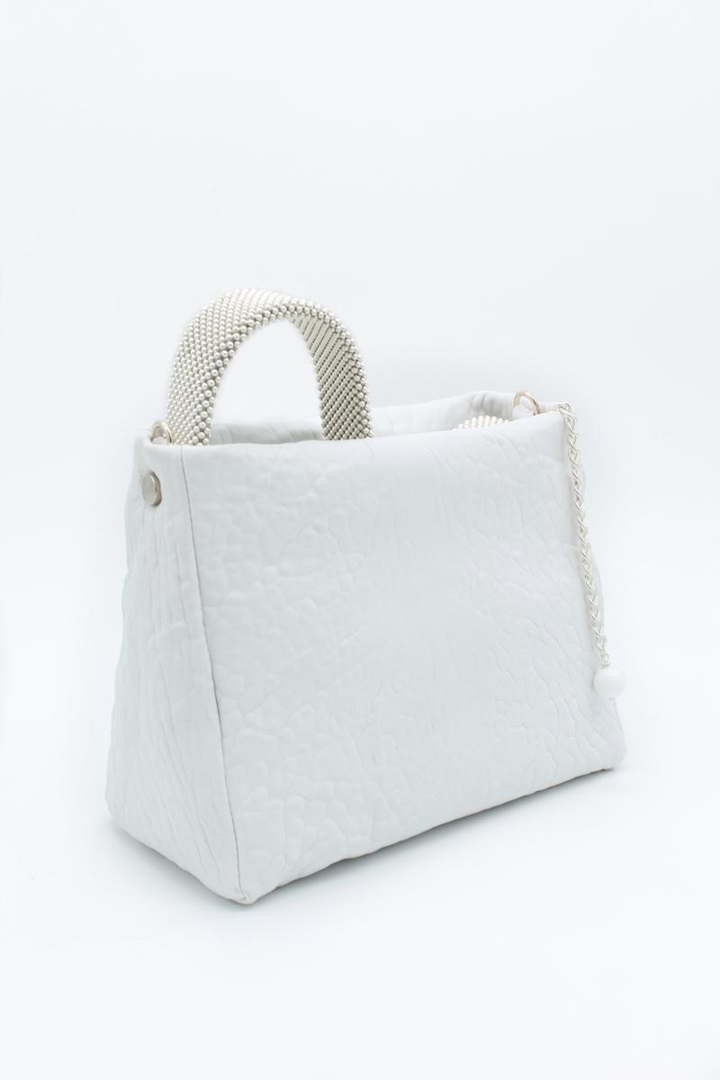 laura b Pauline Handbag White (Only by order)