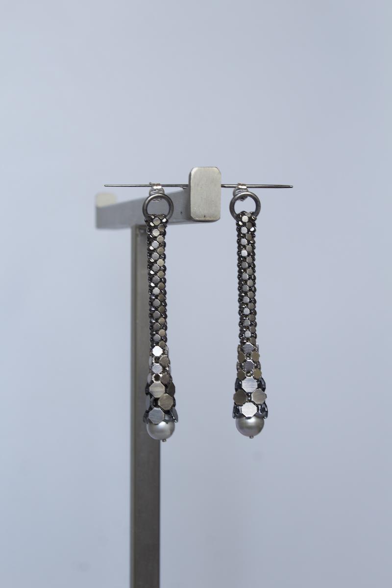 laura b Pearl Eiffel Earrings