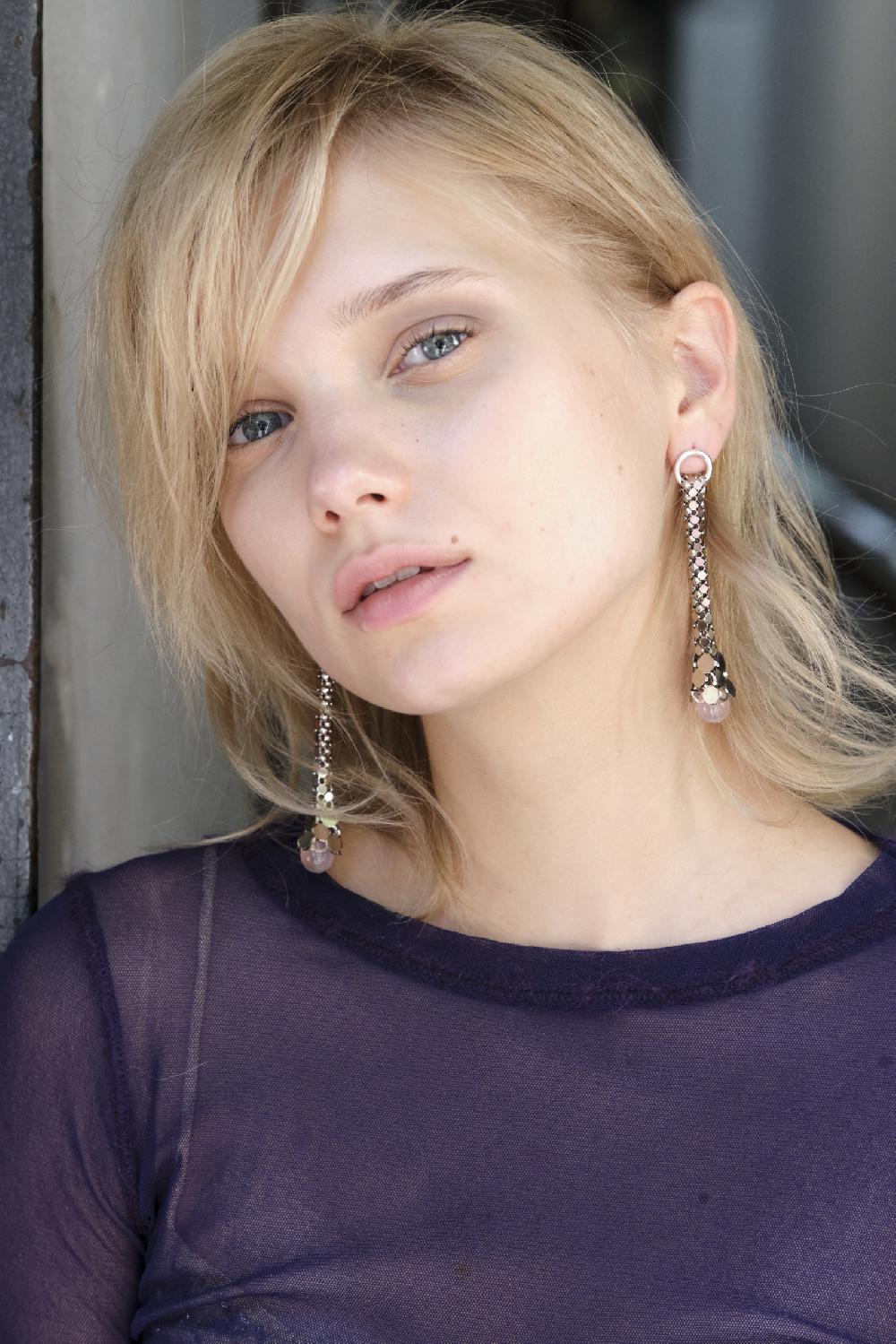 Laura B Rose Pearl Earrings