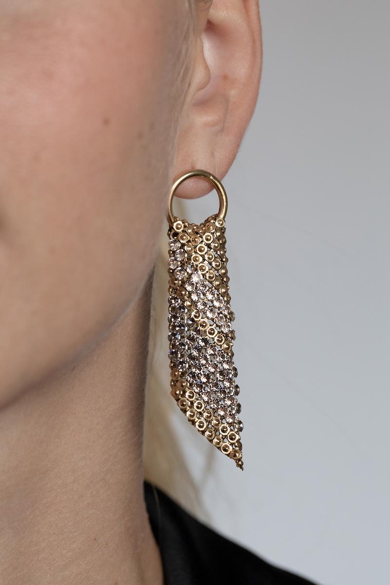 laura b Sasha Earrings Gold/grey