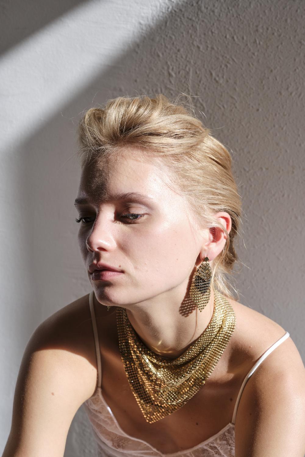 Laura B Sparkle Earrings Gold