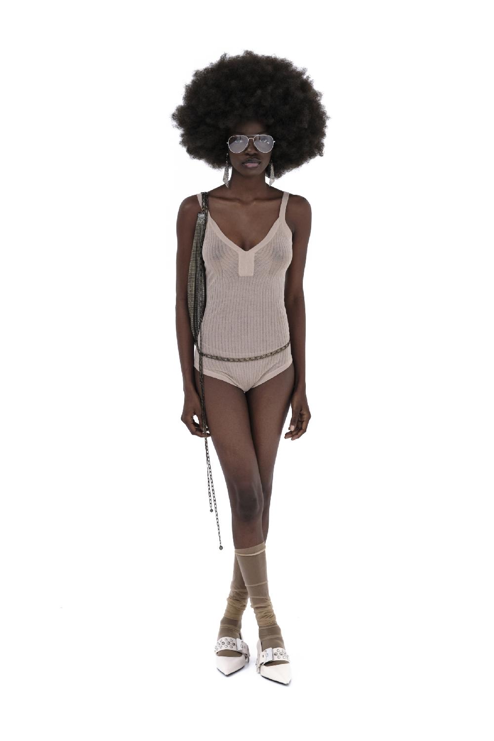 Laura B Stefania Chain Belt Bronze