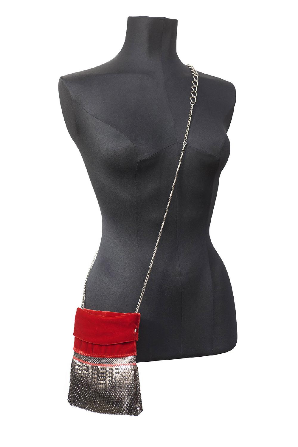 Laura B Velvet Disco Bag