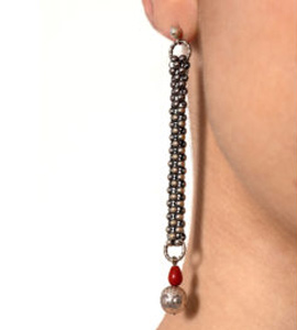 Laura B Vera Coral Earrings