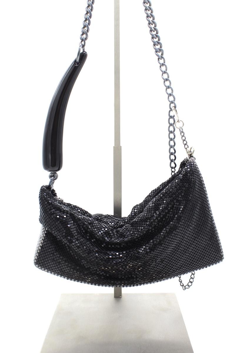 Laura B Patrizia Pleated Baguette Black-silver (only By Order)