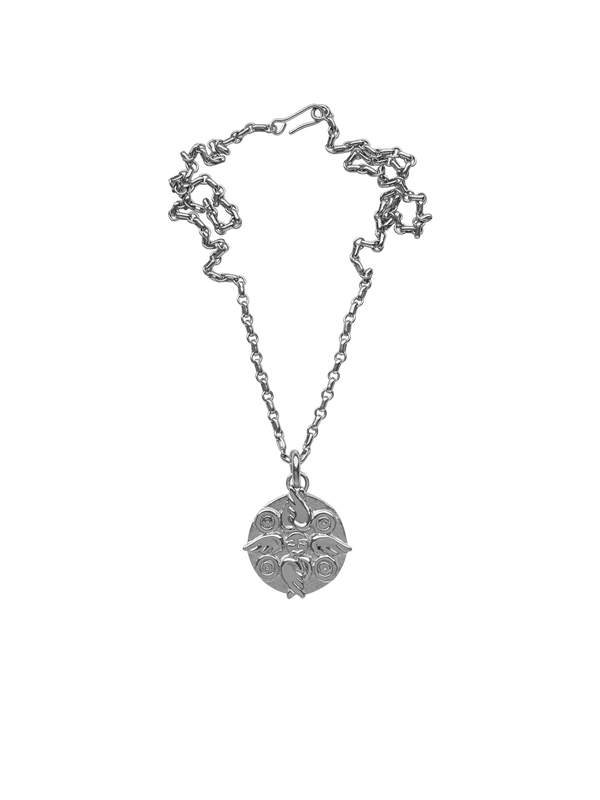 laura lombardi AMS x LL Silver Seraphim Pendant
