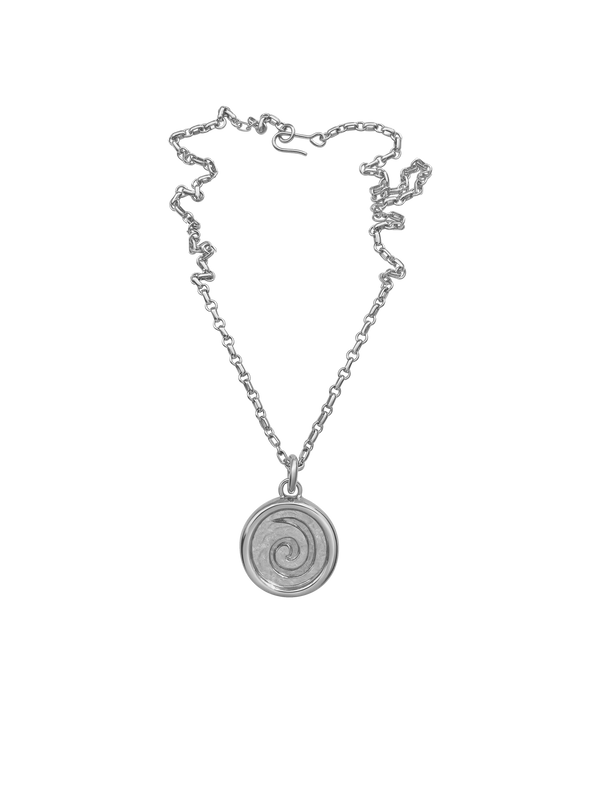 laura lombardi AMS x LL Silver Spiral Pendant