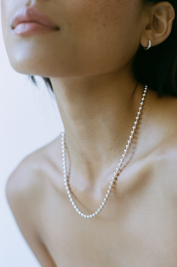 Laura Lombardi Silver Ball Chain Necklace