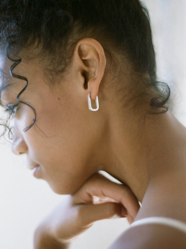 Laura Lombardi Silver Fissa Hoops