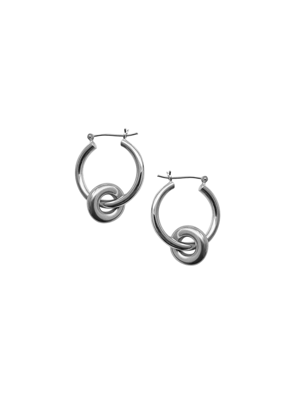 laura lombardi Silver Isola Earrings