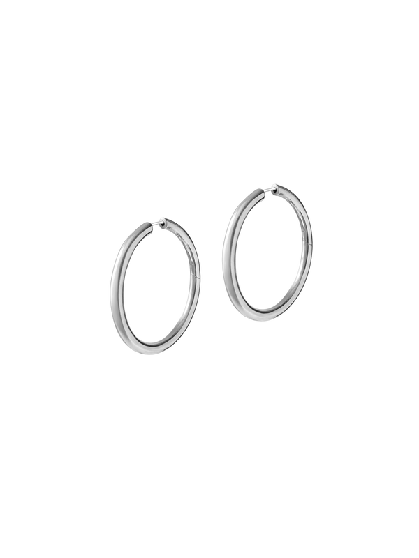 Laura Lombardi Silver Large Seamless Hoops