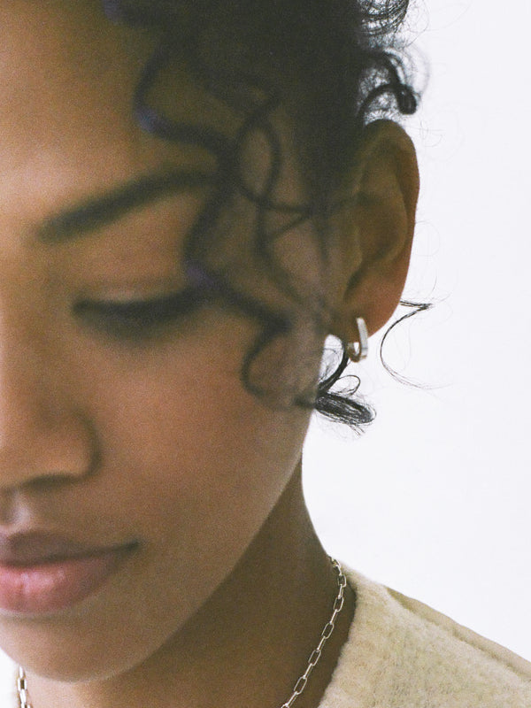 Laura Lombardi Silver Mini Fissa Hoops