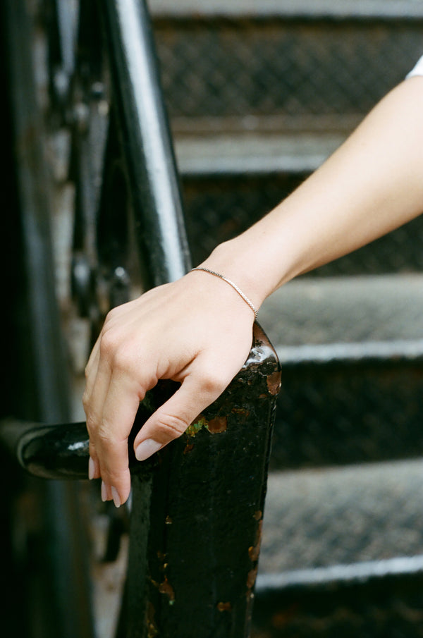 Laura Lombardi Silver Mini Omega Bracelet