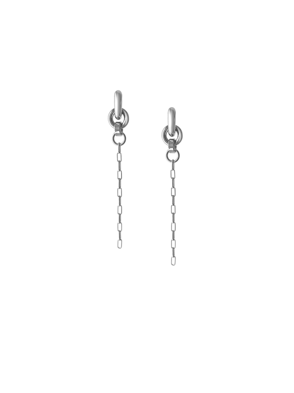 laura lombardi Silver Pezza Earrings