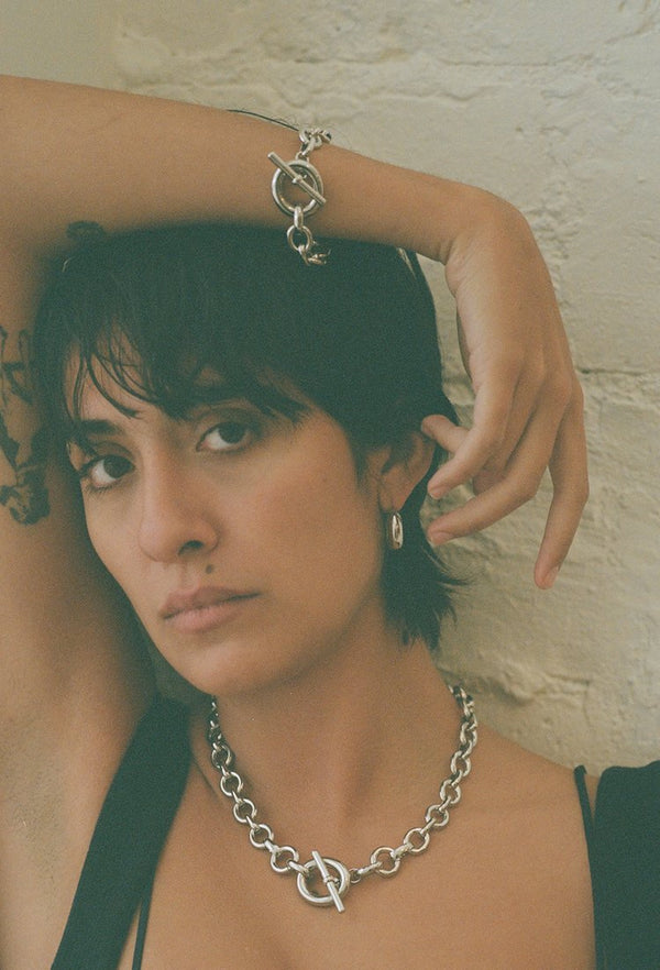 Laura Lombardi Silver Portrait Bracelet