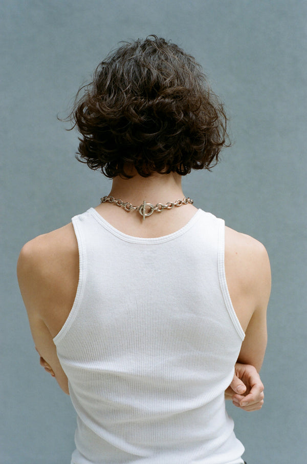 Laura Lombardi Silver Portrait Necklace