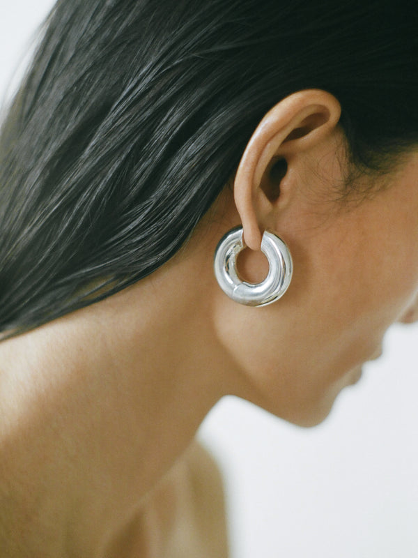 Laura Lombardi Silver Terra Hoops