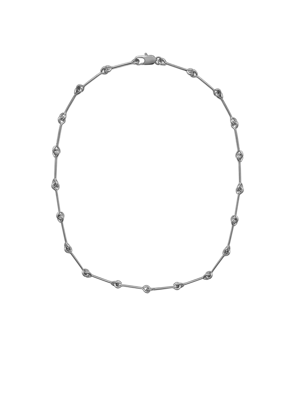 laura lombardi Silver Treccia Necklace