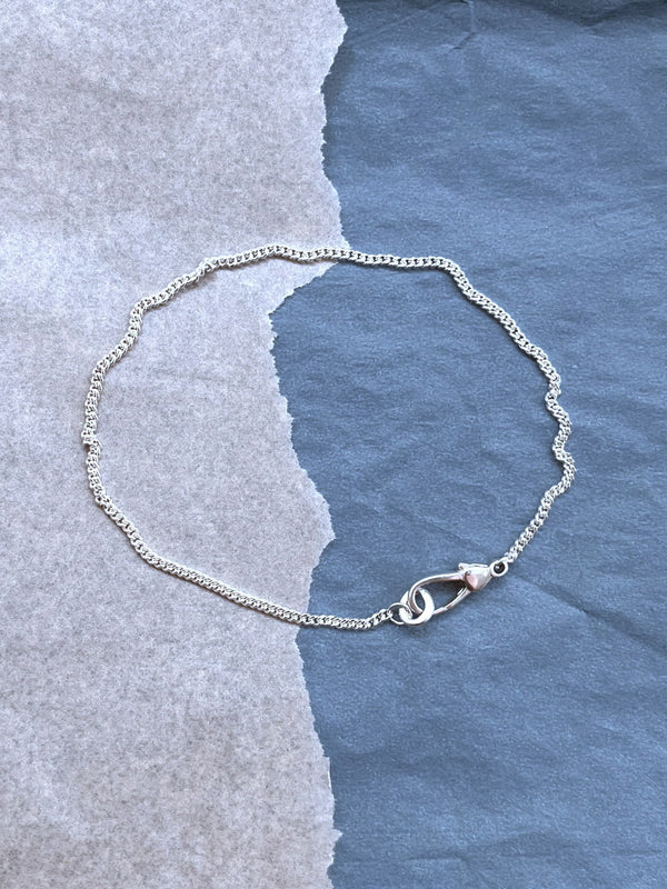 Laura Lombardi Silver Via Anklet