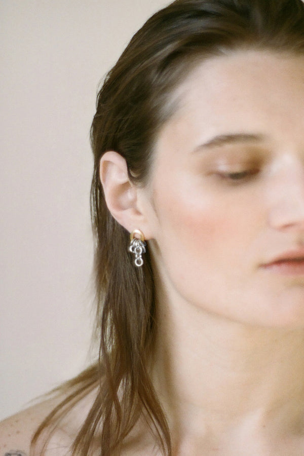 Laura Lombardi Two Tone Colonna Earrings