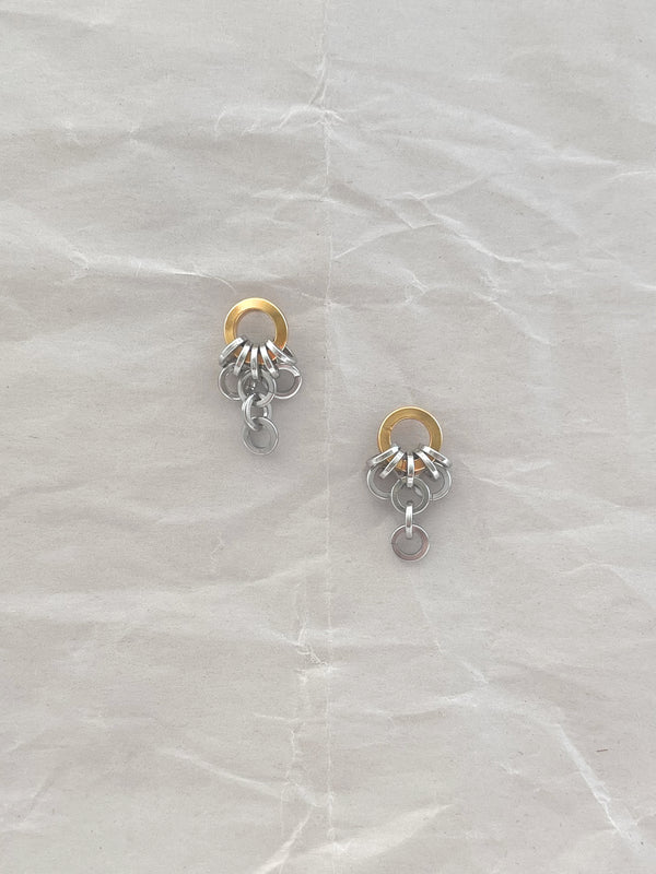 Laura Lombardi Two Tone Colonna Earrings