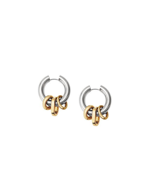 laura lombardi Two Tone Genna Earrings
