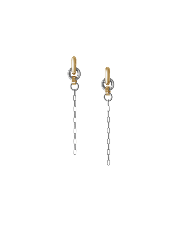 laura lombardi Two Tone Pezza Earrings