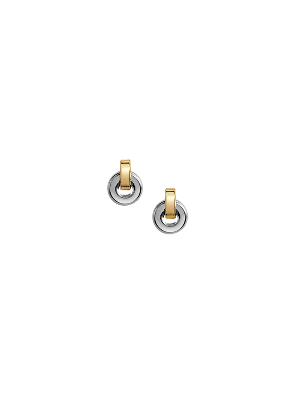 laura lombardi Two Tone Piega Earrings