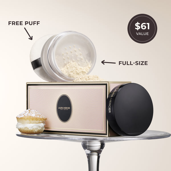 Laura Mercier Indulgent Icons Translucent Loose Setting Powder + Puff