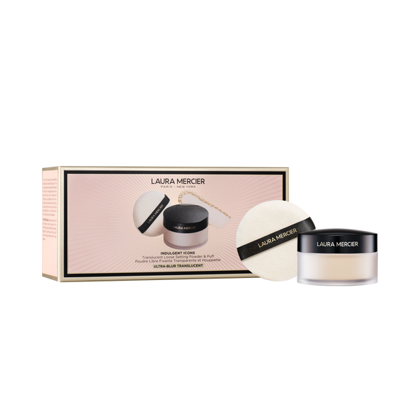 laura mercier Indulgent Icons Ultra-Blur Translucent Loose Setting Powder + Puff
