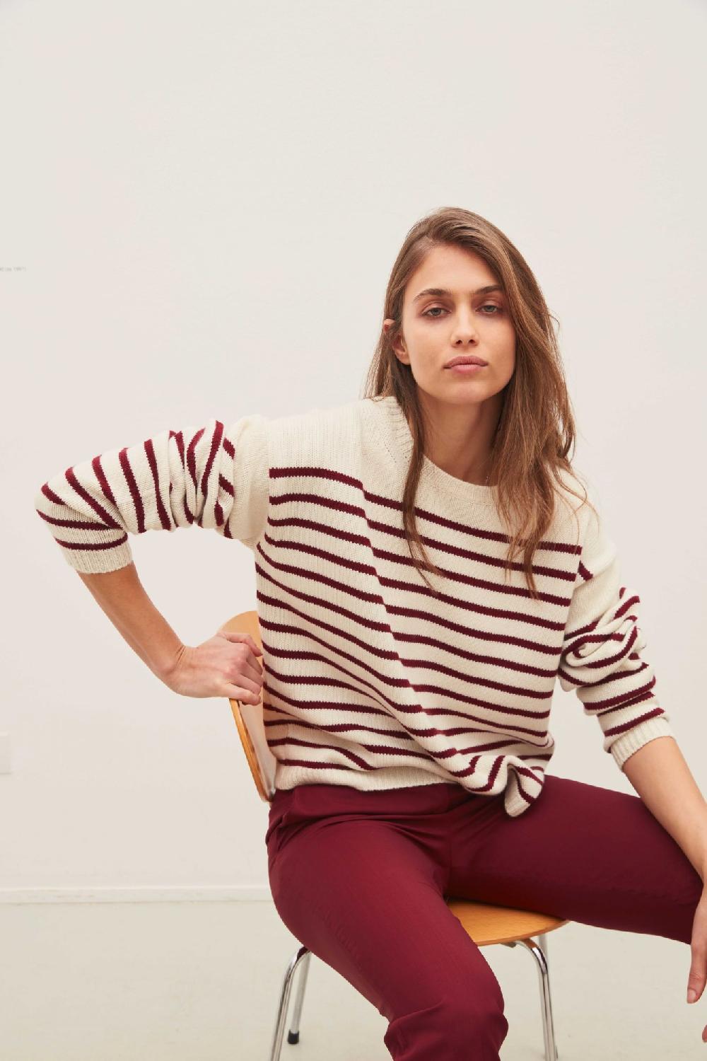 laura urbinati BOXY SWEATER CHUNKY 100% CASHMERE MADE IN ITALY