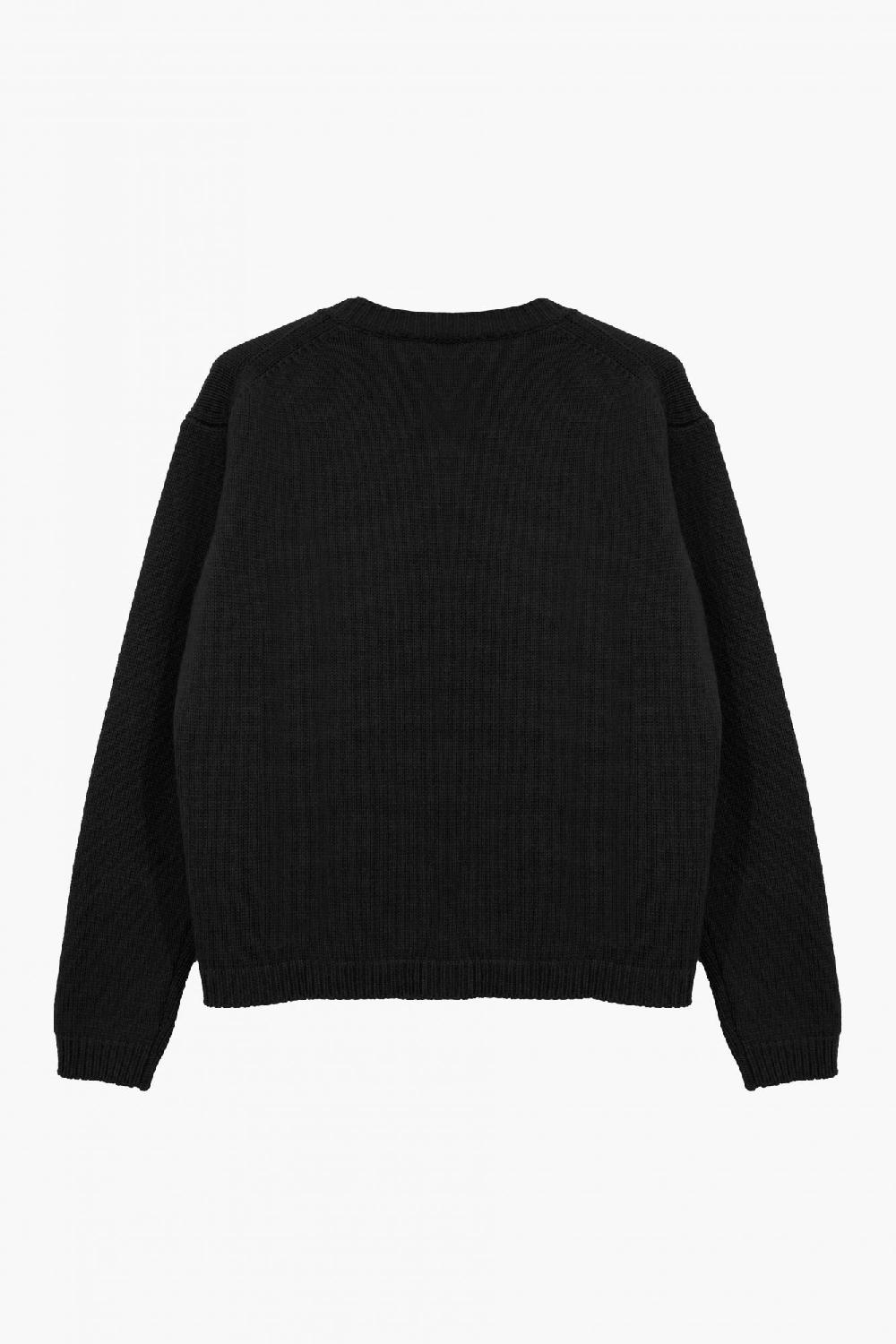 Laura Urbinati CHUNKY CREW NECK CARDIGAN CHUNKY 100% CASHMERE MADE IN ITALY