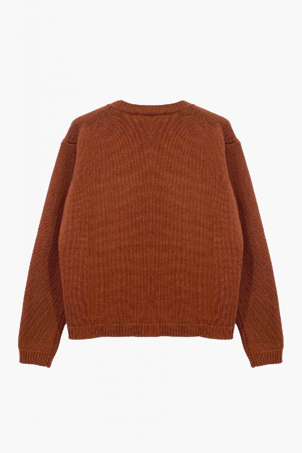 Laura Urbinati CHUNKY CREW NECK CARDIGAN CHUNKY 100% CASHMERE MADE IN ITALY