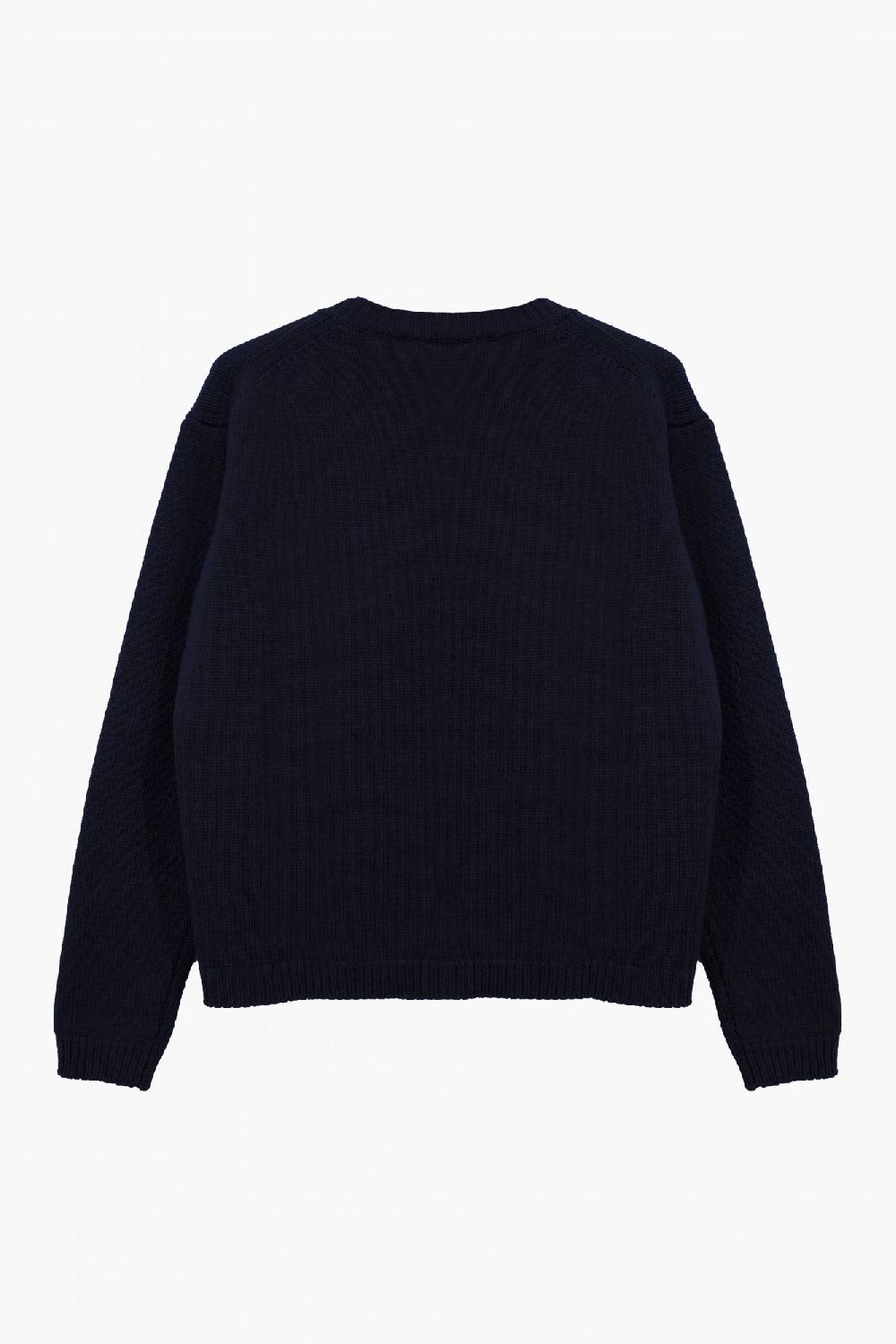 Laura Urbinati CHUNKY CREW NECK CARDIGAN CHUNKY 100% CASHMERE MADE IN ITALY