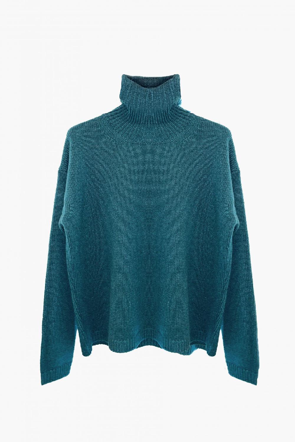 laura urbinati CHUNKY TURTLENECK SWEATER CHUNCKY 100% CASHMERE MADE IN ITALY