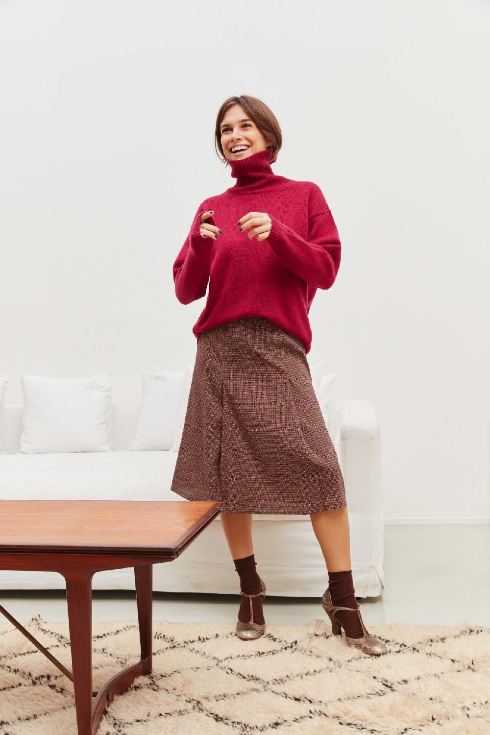 Laura Urbinati CHUNKY TURTLENECK SWEATER CHUNKY 100% CASHMERE MADE IN ITALY