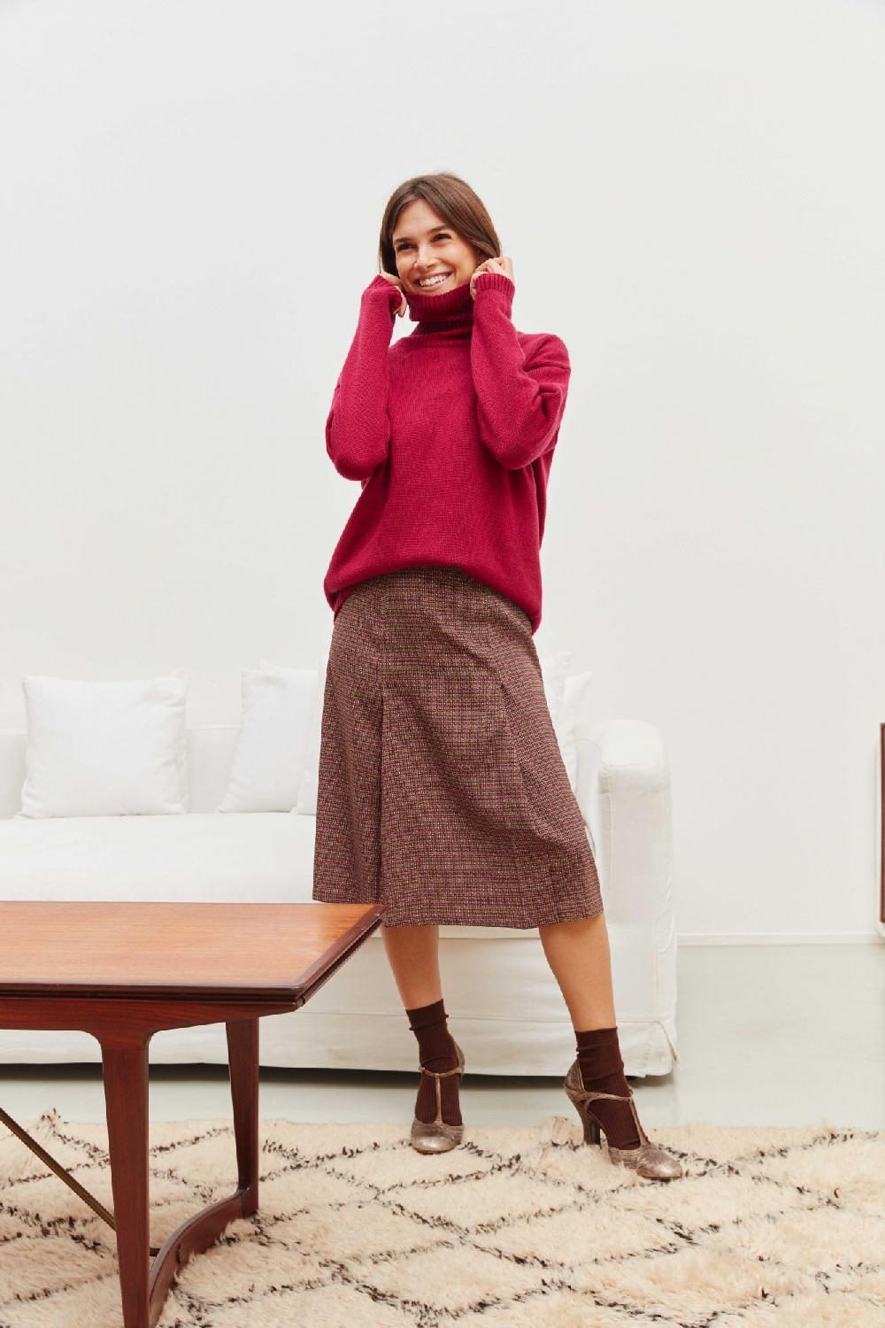 Laura Urbinati CHUNKY TURTLENECK SWEATER CHUNKY 100% CASHMERE MADE IN ITALY