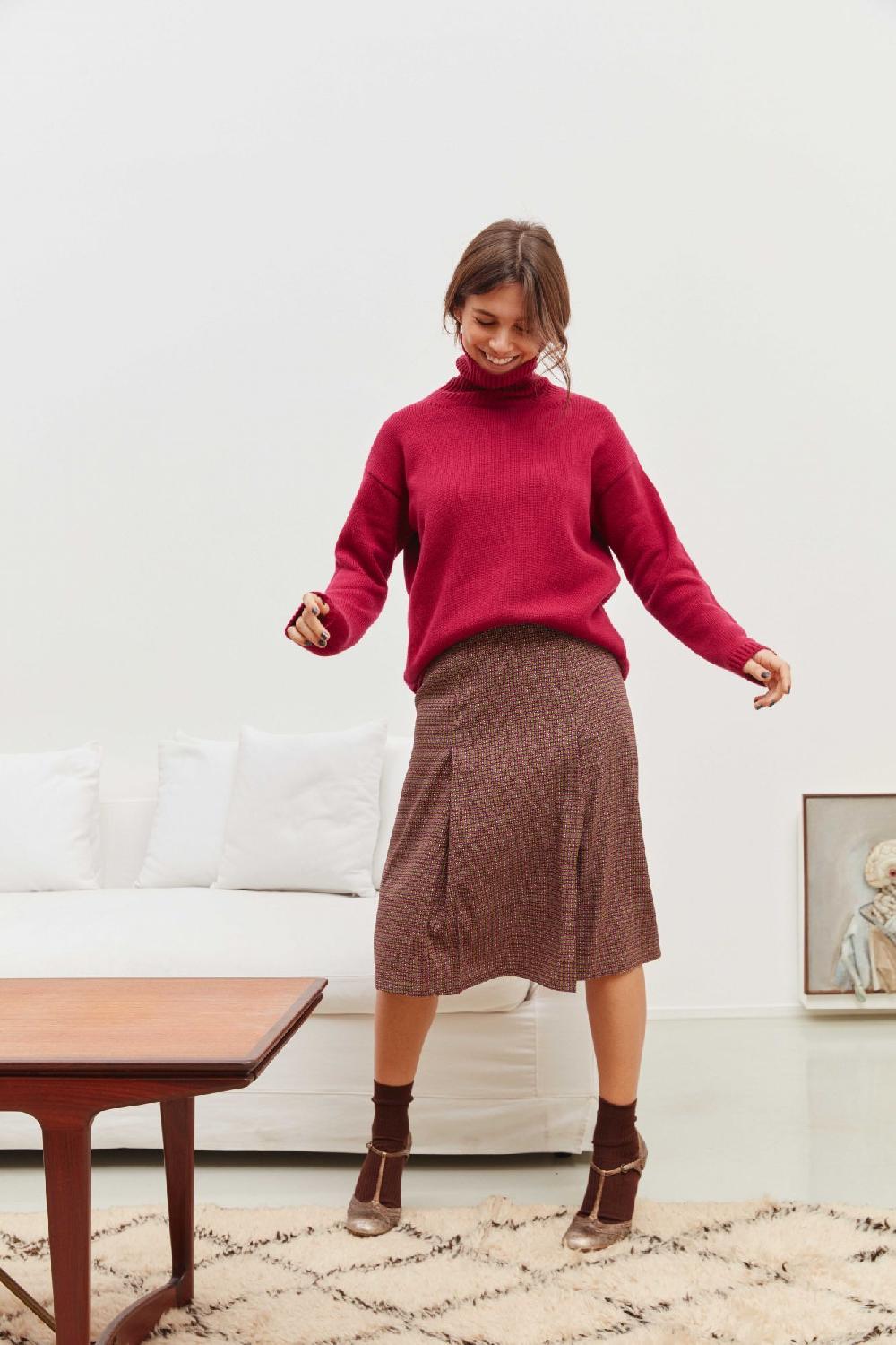 laura urbinati CHUNKY TURTLENECK SWEATER CHUNKY 100% CASHMERE MADE IN ITALY