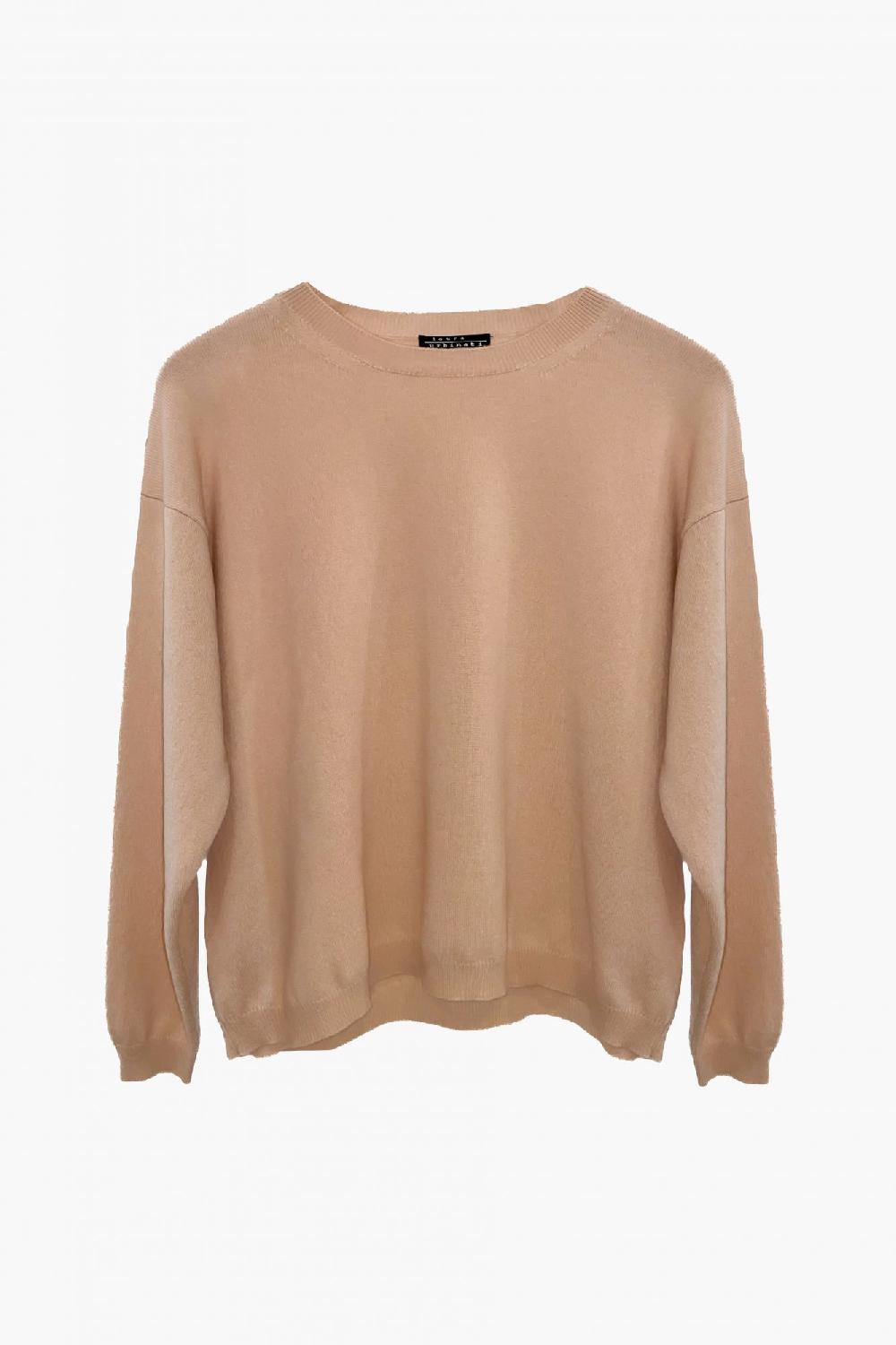 laura urbinati CREW NECK SWEATER 100% CASHMERE MADE IN ITALY