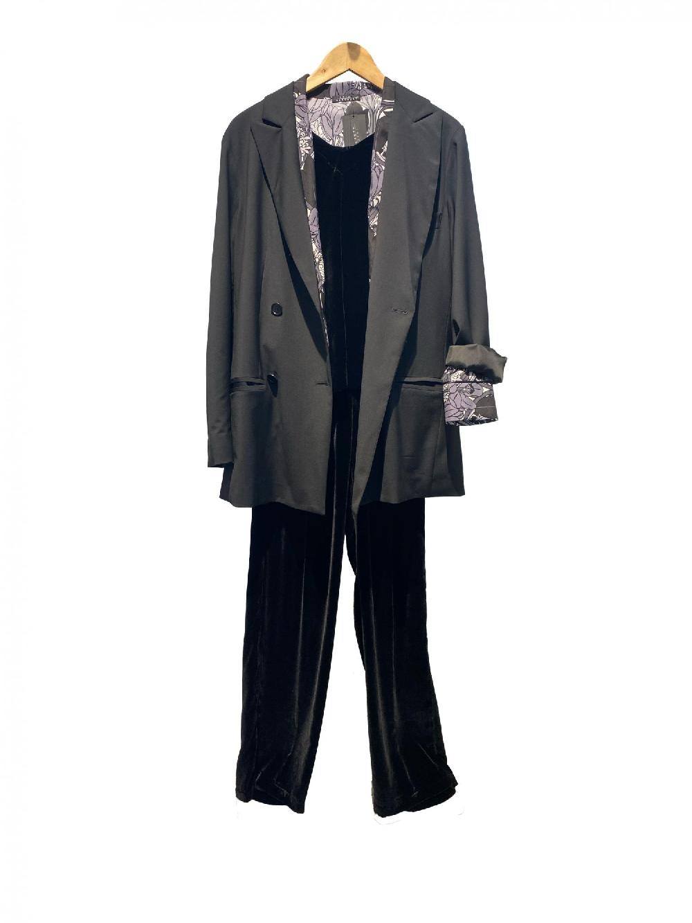 Laura Urbinati DOUBLE BREASTED OVERSIZE BLAZER STRETCH WOOL