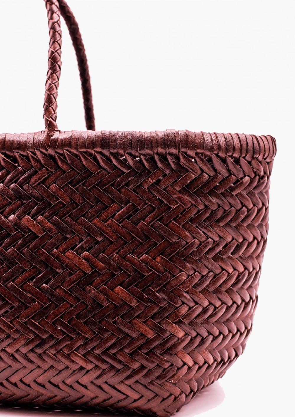 Laura Urbinati DRAGON BAMBOO TRIPLE JUMP SMALL BRUCIATO 100% LEATHER