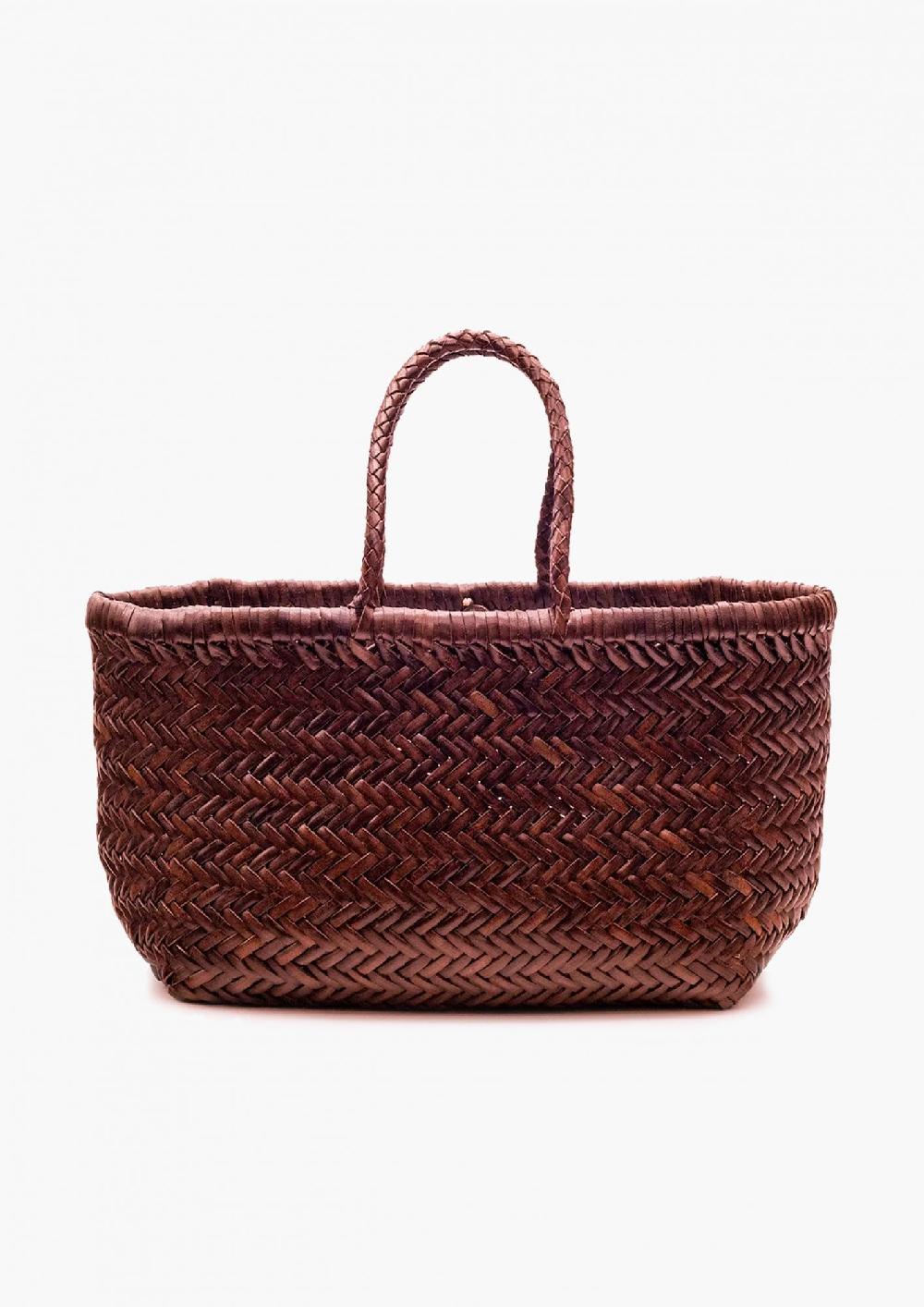 laura urbinati DRAGON BAMBOO TRIPLE JUMP SMALL BRUCIATO 100% LEATHER