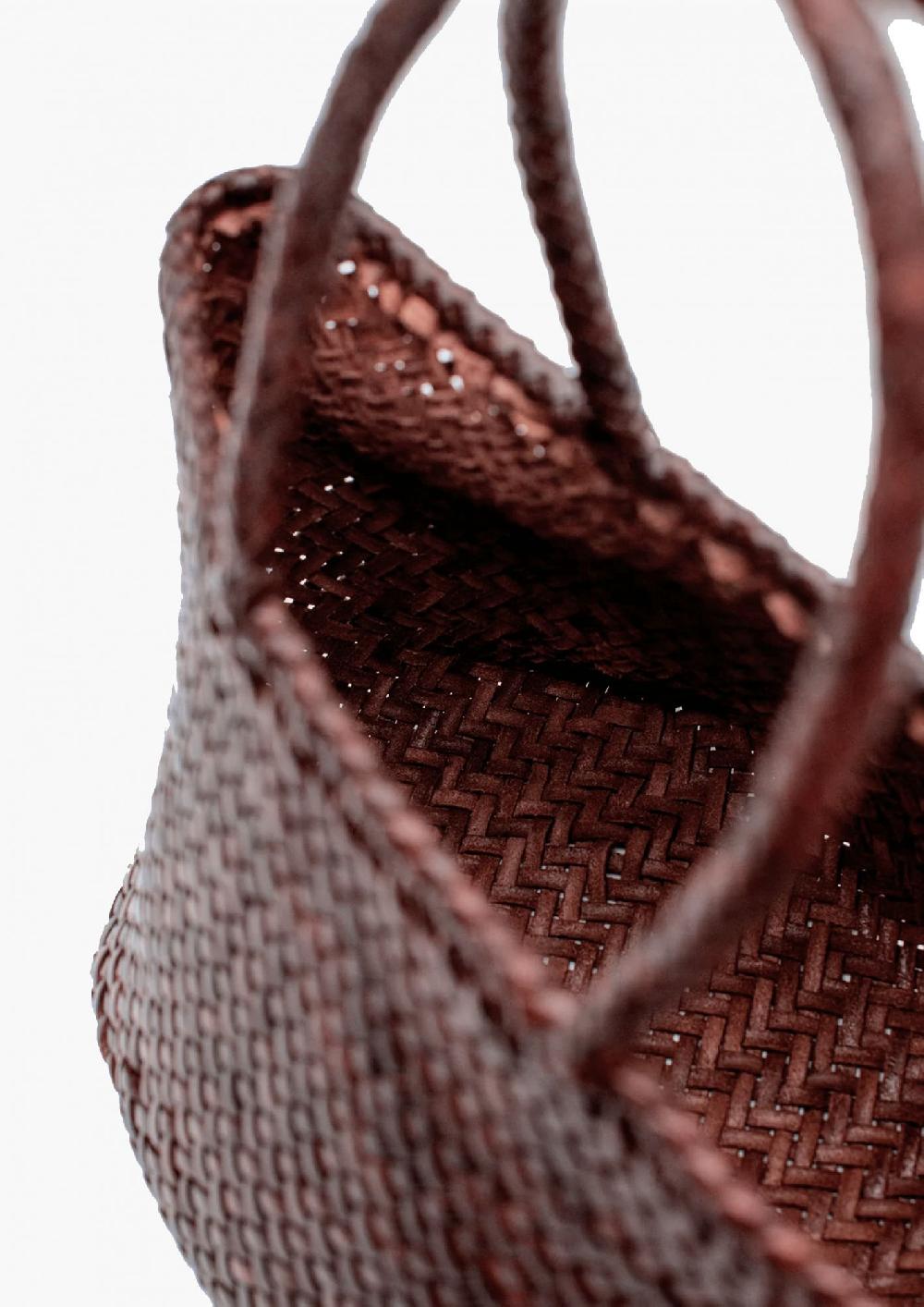 Laura Urbinati DRAGON GRACE BASKET SMALL BRUCIATO 100% LEATHER