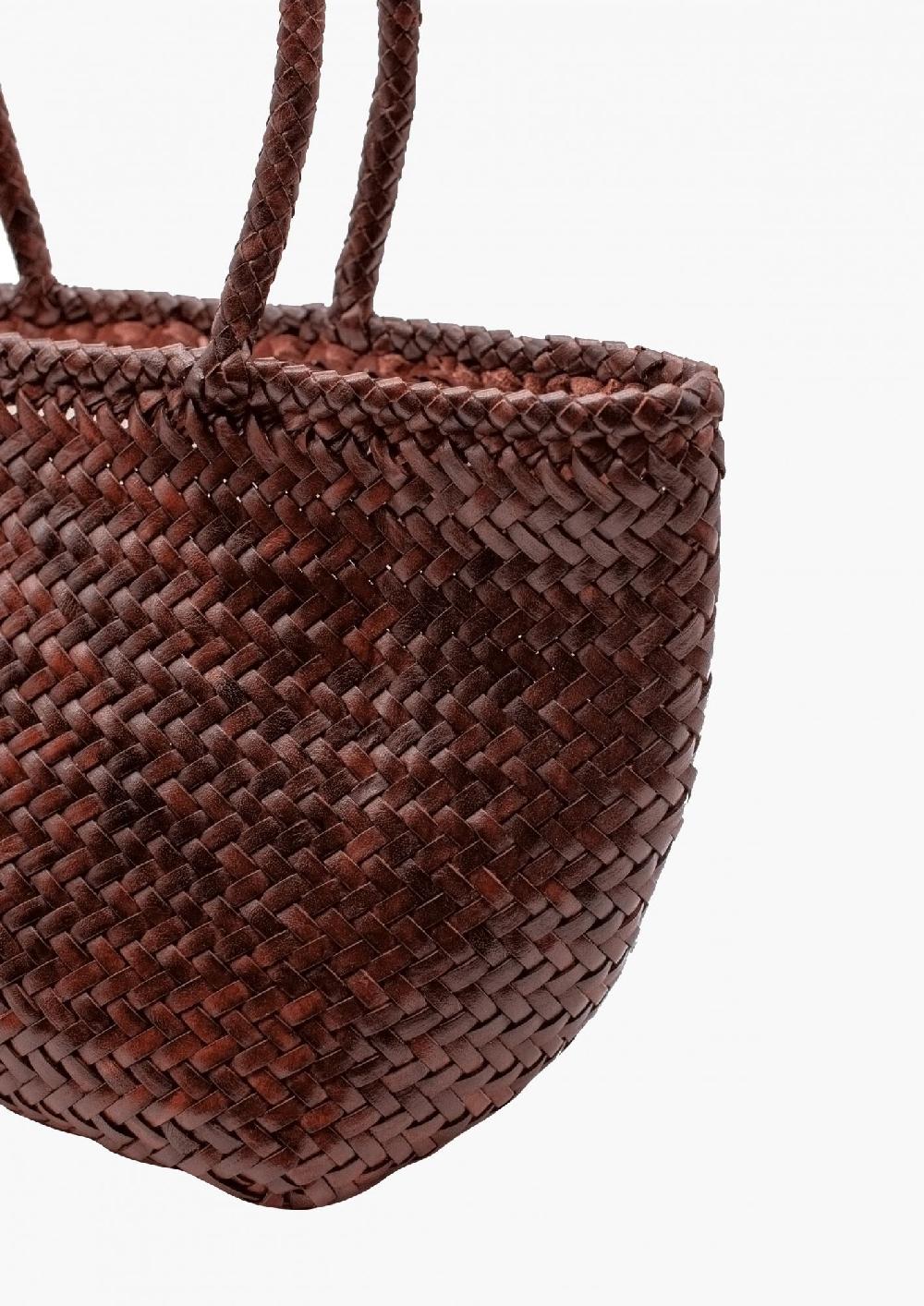 Laura Urbinati DRAGON GRACE BASKET SMALL BRUCIATO 100% LEATHER